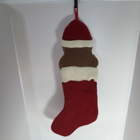 Dan Dee Collector's Choice Sock Monkey Plush Christmas Stocking Knit - Picture 3 of 4